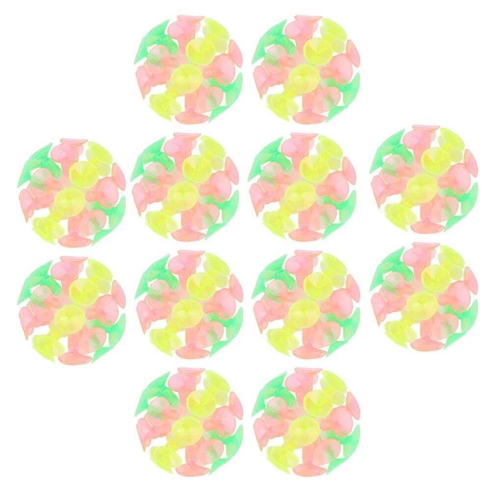12 Pcs Suction Cricket Sticky Ball Creative Balls Funny Plaything Glow Toys Ceiling Pvc Interaction Child Kidcraft Playset