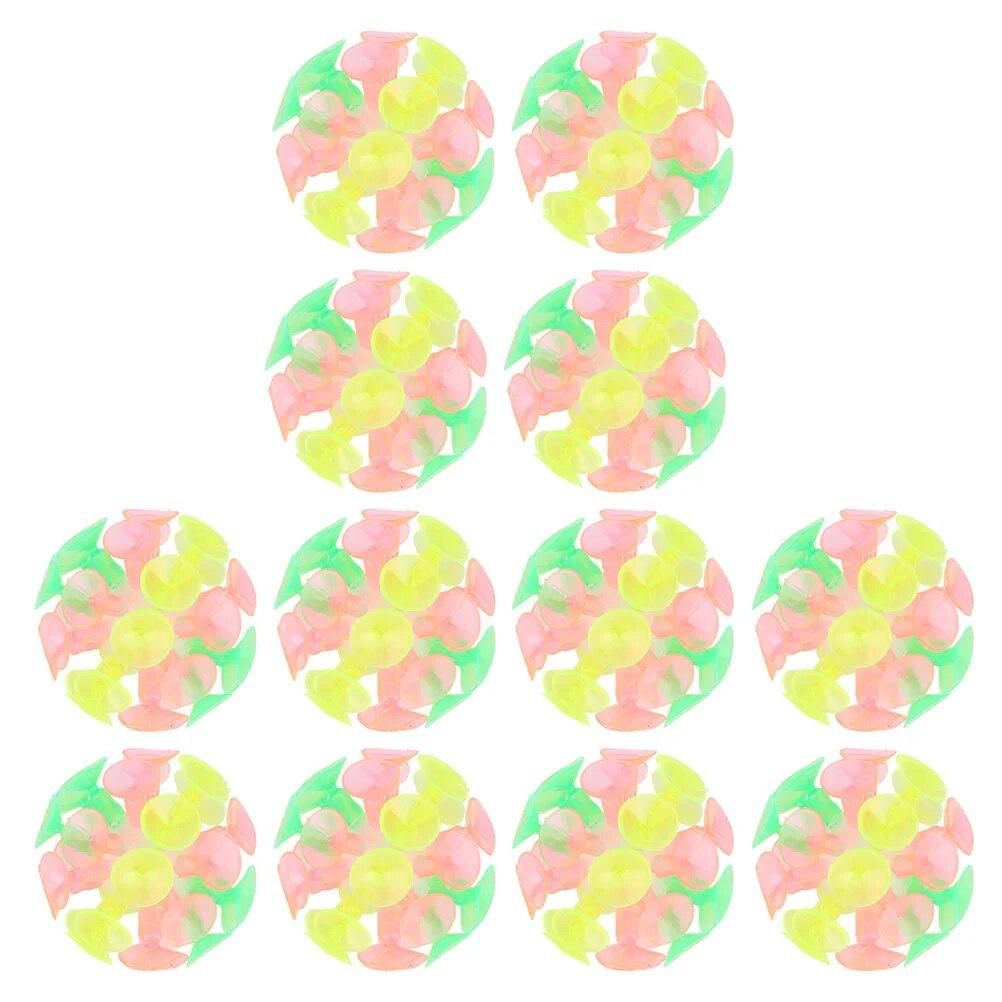 12 Pcs Suction Cricket Sticky Ball Creative Balls Funny Plaything Glow Toys Ceiling Pvc Interaction Child Kidcraft Playset