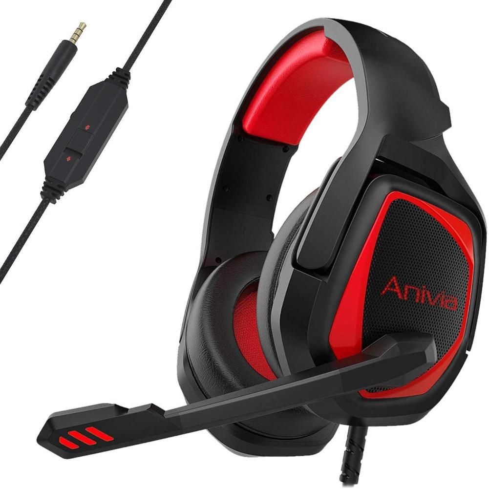 MH602 Gaming Headsets Wired Noise Reduction Over Ear -Red