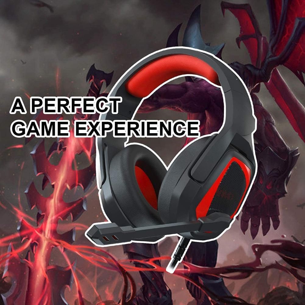 MH602 Gaming Headsets Wired Noise Reduction Over Ear -Red