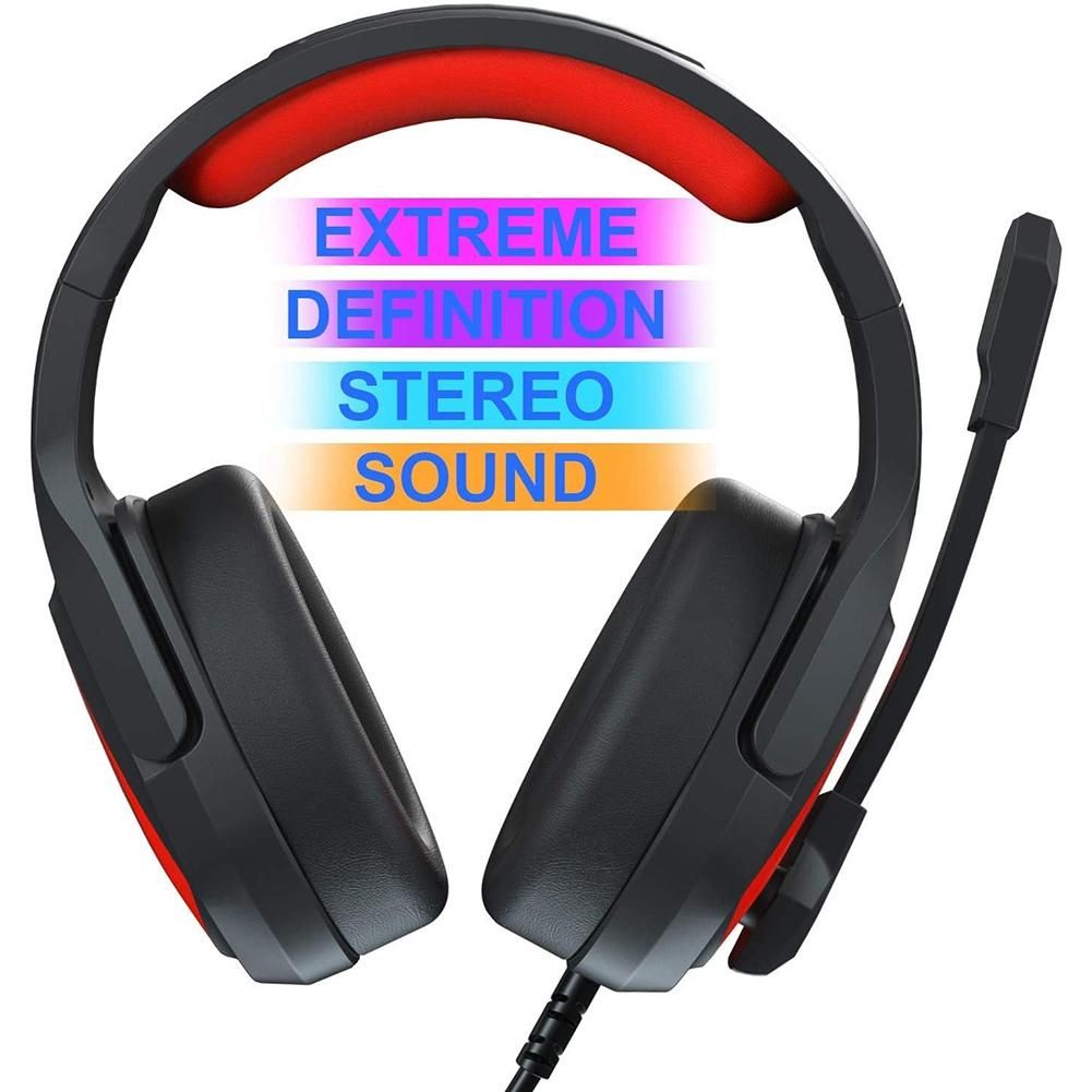 MH602 Gaming Headsets Wired Noise Reduction Over Ear -Red