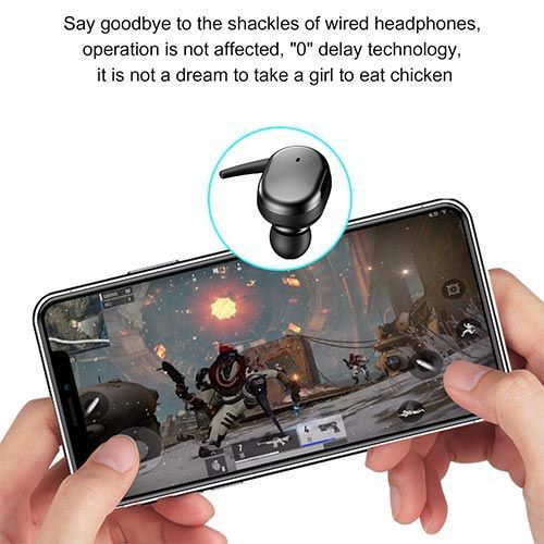 Fingerprint Touch Bluetooth Headset Noise-cancelling Stereo Headset + Rings