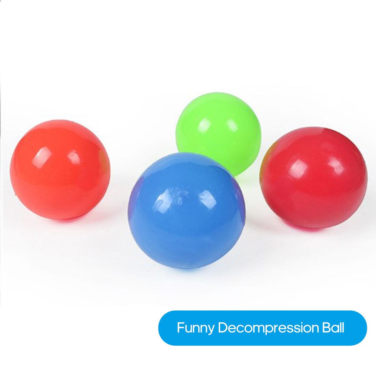 Luminous Sticky Ball Ceiling/Wall Glow Sticky Balls Tear-Resistant Relaxation Toys for Children & Adults