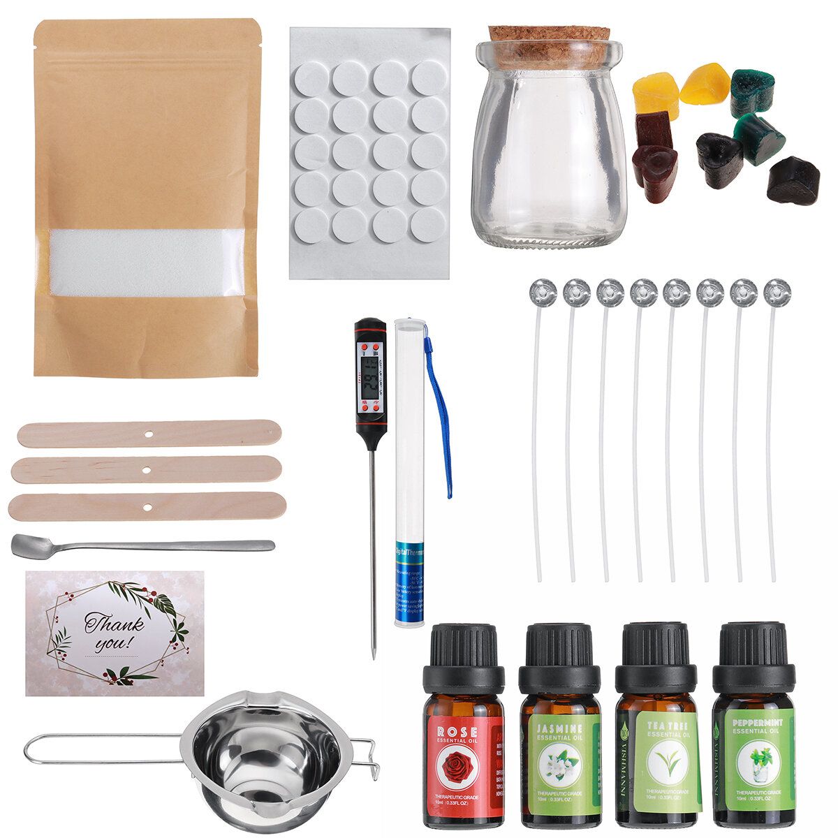 1 Set Of DIY Candle Material Kit Aromatherapy Jelly Candle