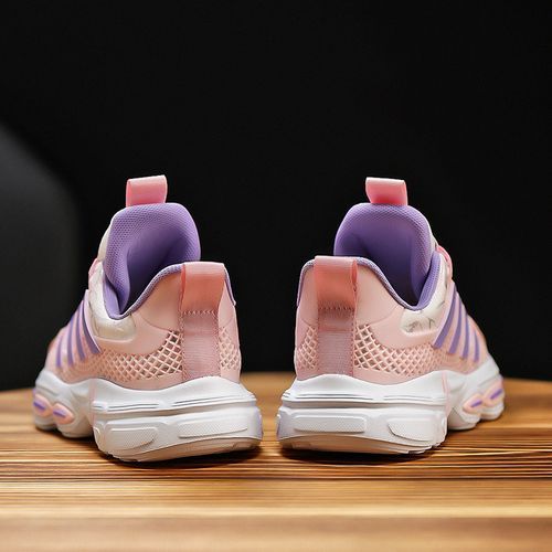 Light PU Leather Shoes For Girls Rotating Buckle Kids Sneakers Pink