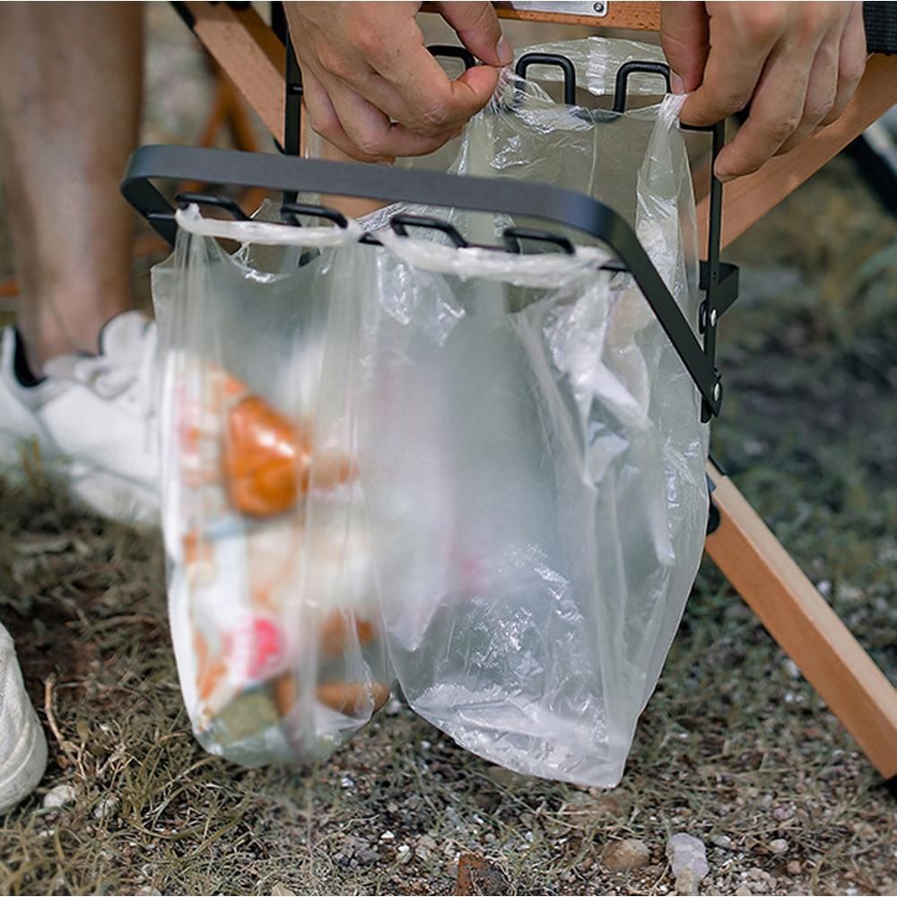 Foldable Garbage Bag Support Outdoor Camping Rubbish Bag Rack Plastics Bag Holder Picnic Kitchen Disposable Bag Rack