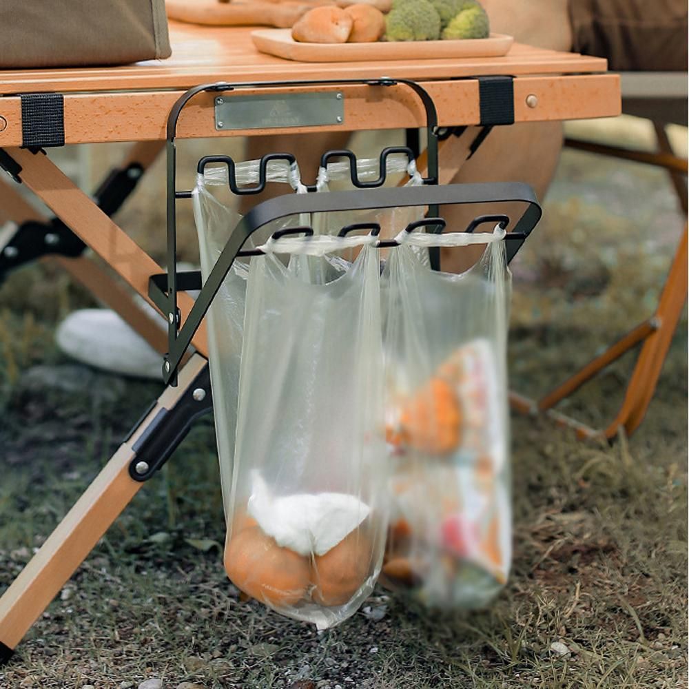 Foldable Garbage Bag Support Outdoor Camping Rubbish Bag Rack Plastics Bag Holder Picnic Kitchen Disposable Bag Rack