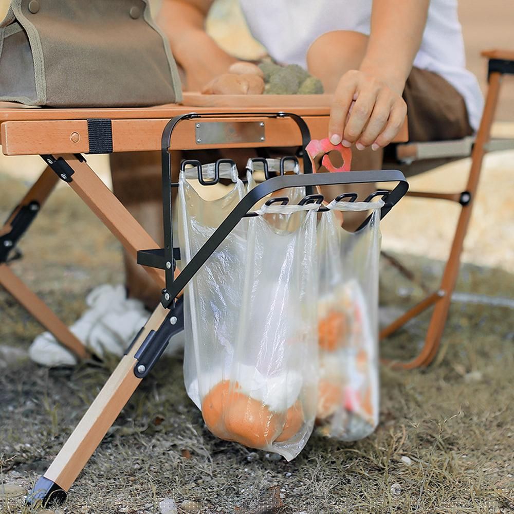 Foldable Garbage Bag Support Outdoor Camping Rubbish Bag Rack Plastics Bag Holder Picnic Kitchen Disposable Bag Rack