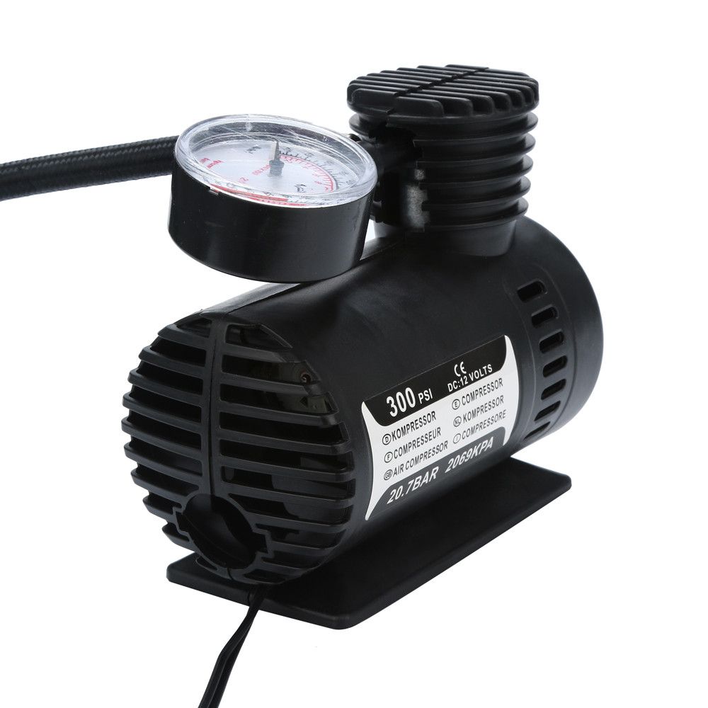 Car Air Pump 12V 300PSI Portable Mini Air Compressor Car Van Bike Tyre Inflator Car Air Pump Professional Parts Auto Accessories