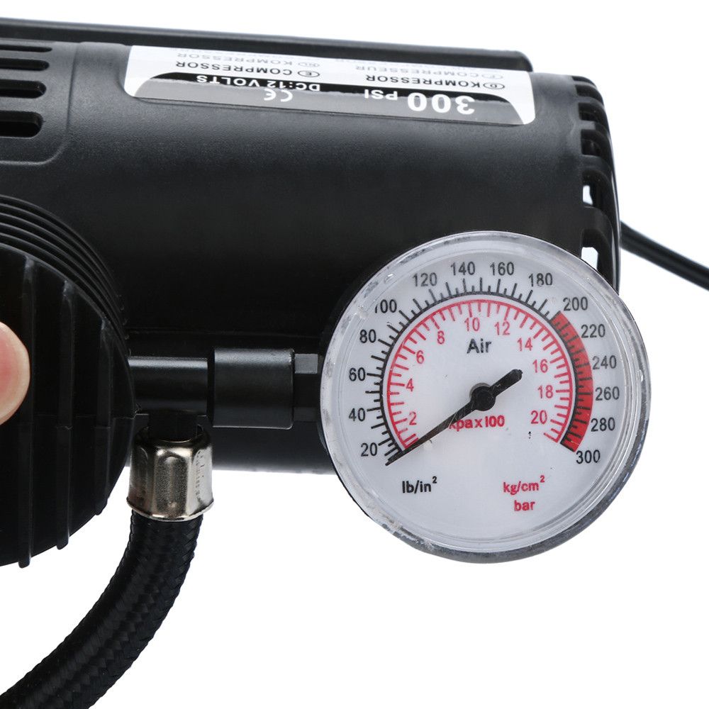 Car Air Pump 12V 300PSI Portable Mini Air Compressor Car Van Bike Tyre Inflator Car Air Pump Professional Parts Auto Accessories