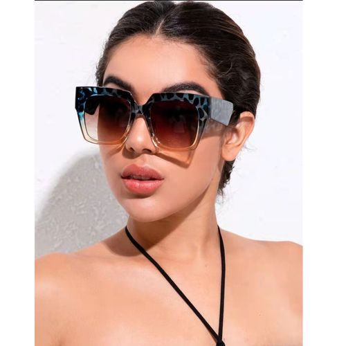 Acrylic Frame Tinted Lens Sunglasses-Multi