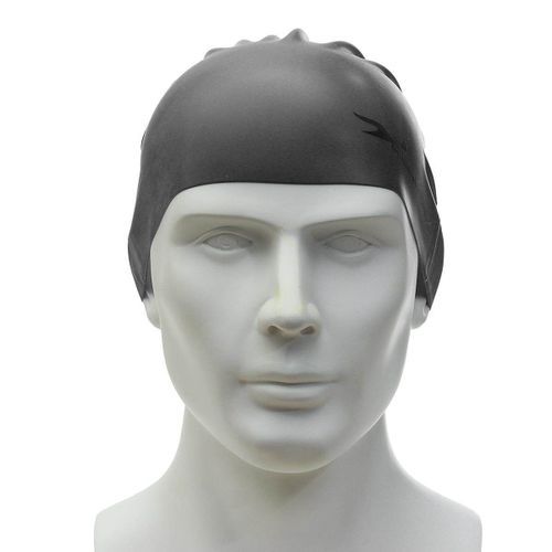 Unisex Adult Kids Children Swimming Cap Silicone Swim Hat Waterproof Shower Black