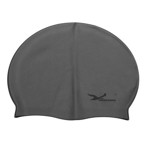 Unisex Adult Kids Children Swimming Cap Silicone Swim Hat Waterproof Shower Black