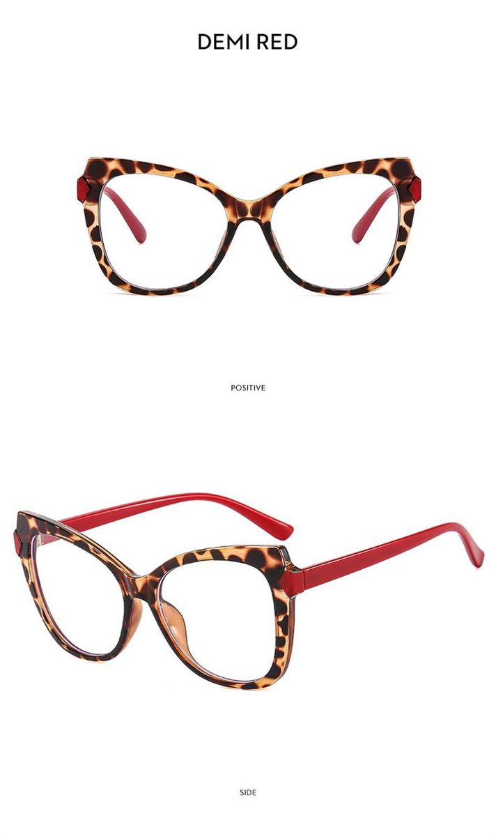 Cat's Eye Flat Mirror Anti-blue Light Eyeglasses Frame Simple Glasses