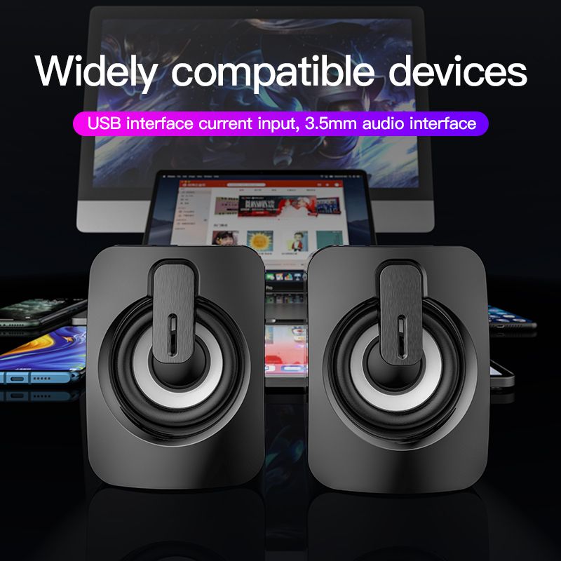 Mini Computer Speaker USB Wired Speakers 3D Stereo Sound Surround Loudspeaker For PC Laptop Notebook Not Bluetooth Loudspeakers