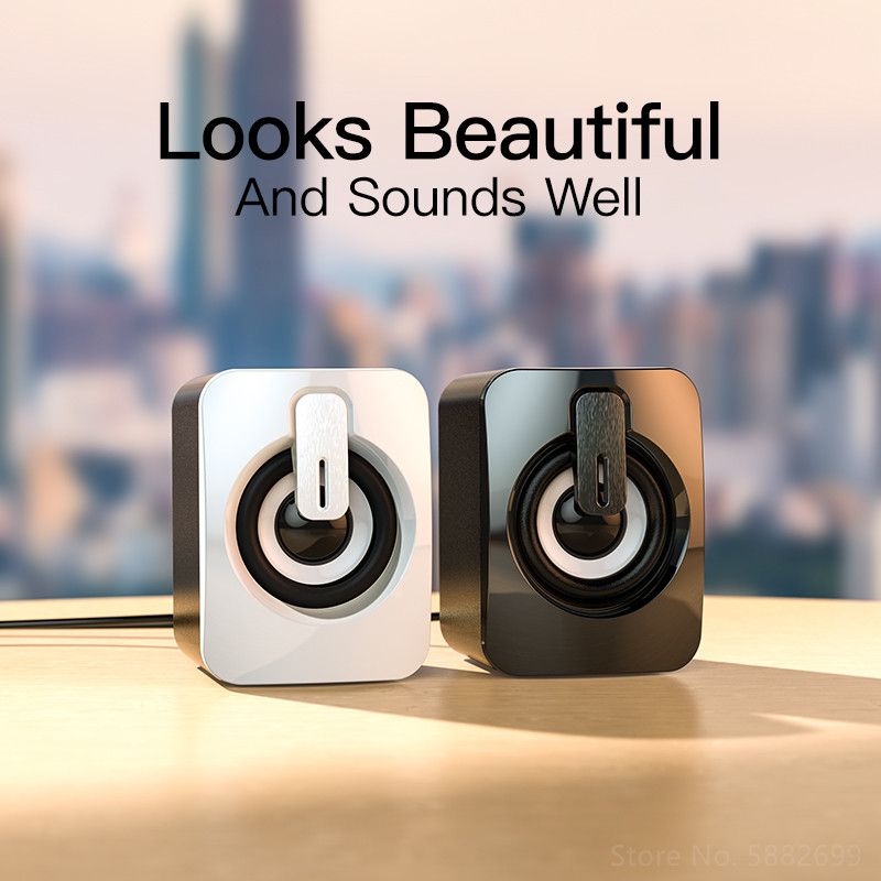 Mini Computer Speaker USB Wired Speakers 3D Stereo Sound Surround Loudspeaker For PC Laptop Notebook Not Bluetooth Loudspeakers