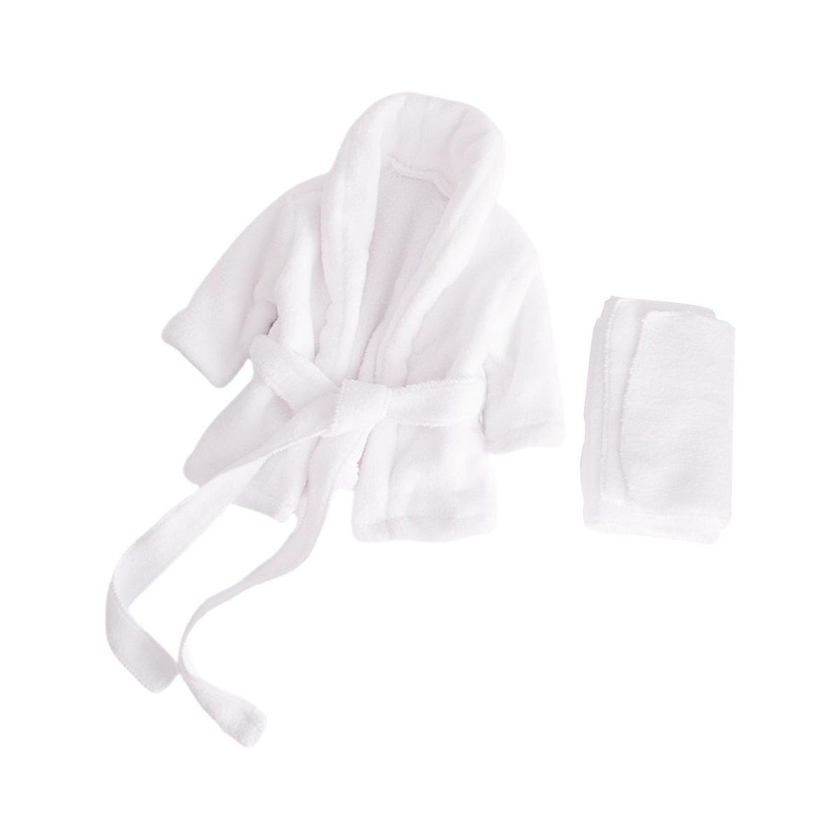 Soft Baby Photography Prop, Bathrobe Outfits, Robe White