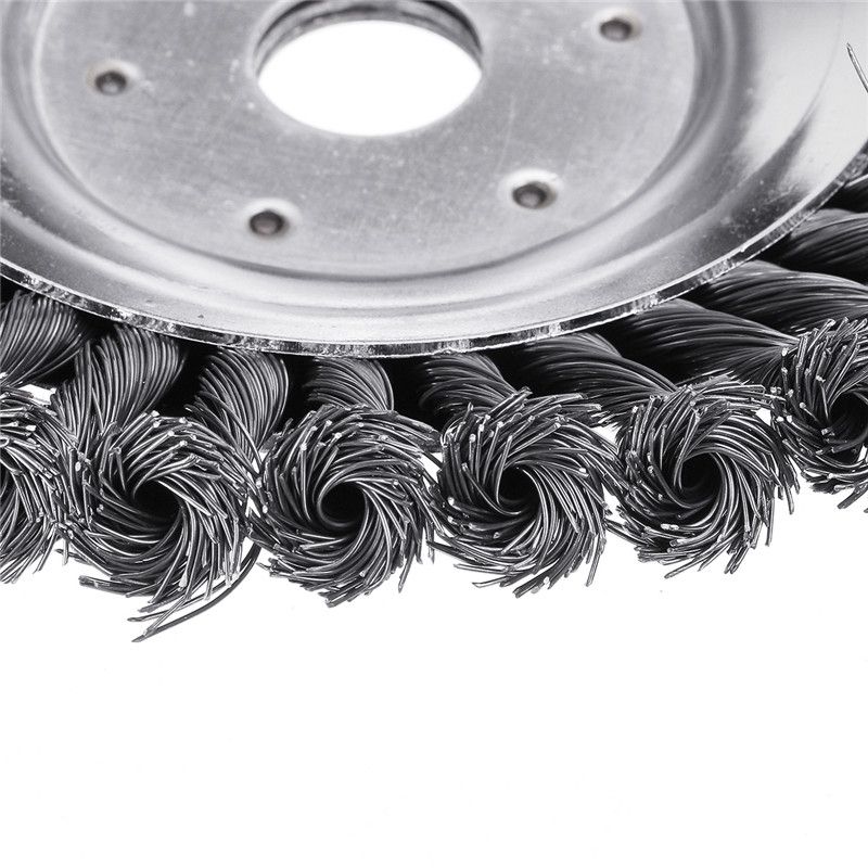 8 Inch Steel Trimmer Head Garden Weed Steel Wire Brush Break-proof Rounded Edge Weed GrTrimmer Head Lawn Mower Brush Cutter