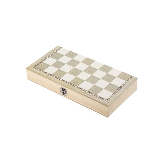 [3 IN 1] Folding Wooden Wood Chess Set Board Game - 24*24cm