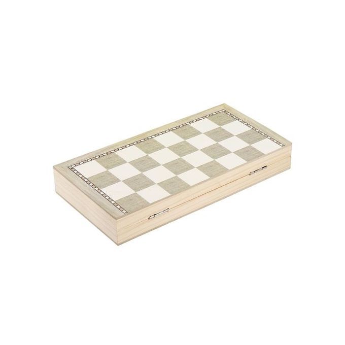 [3 IN 1] Folding Wooden Wood Chess Set Board Game - 24*24cm