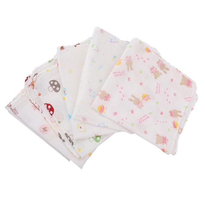5 Pieces Kids Infant Toddler Baby Girls Bpys Handkerchiefs Nursing