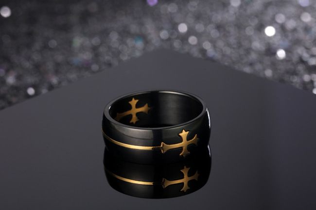 Detachable Cross Titanium Steel Male Ring Wonderful Jewelry Gift For Men