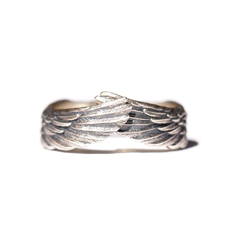 Sterling Silver Angel Wings Open Rings For Women Girl Open Rings For Couple Gift