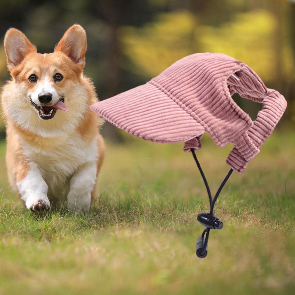 Dog Baseball Cap Breathable Casual Dog Trucker Hat For Travel Pink M