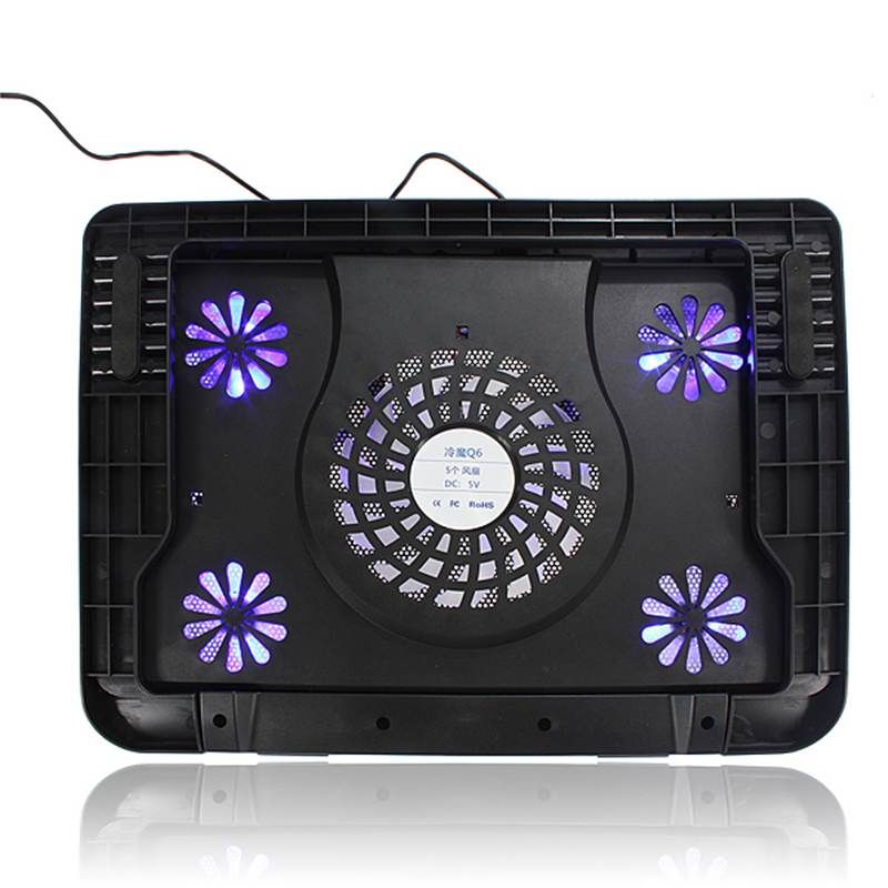 S Skyee Lapcooler 2 Usb Ports And 5 Cooling Fans Led Usb