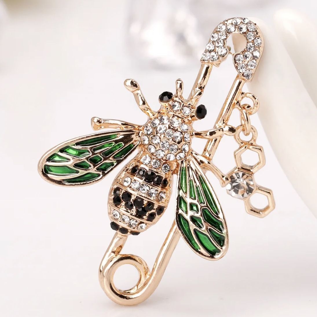 Bee Brooch Safety Pin For Men