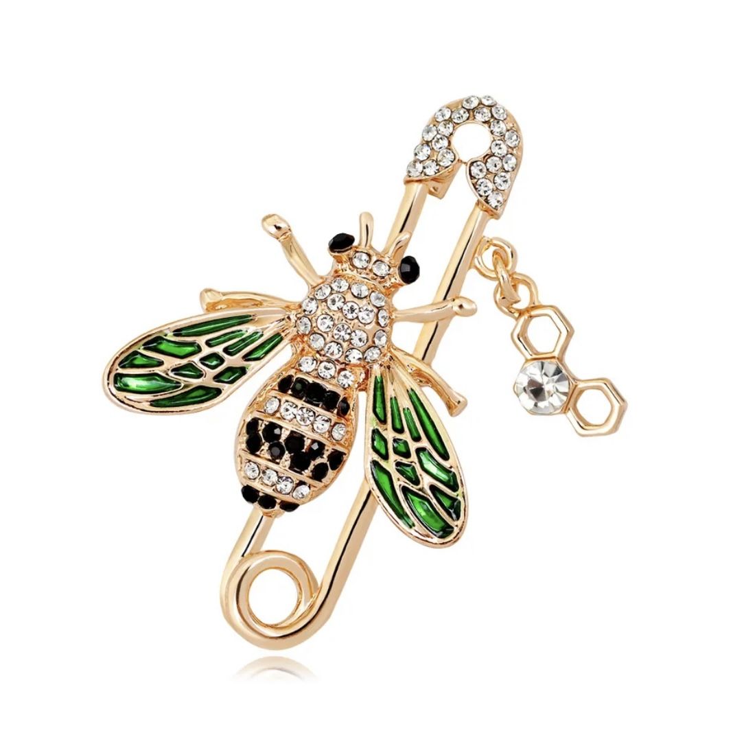 Bee Brooch Safety Pin For Men