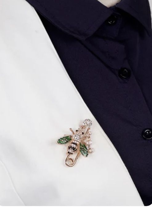 Bee Brooch Safety Pin For Men