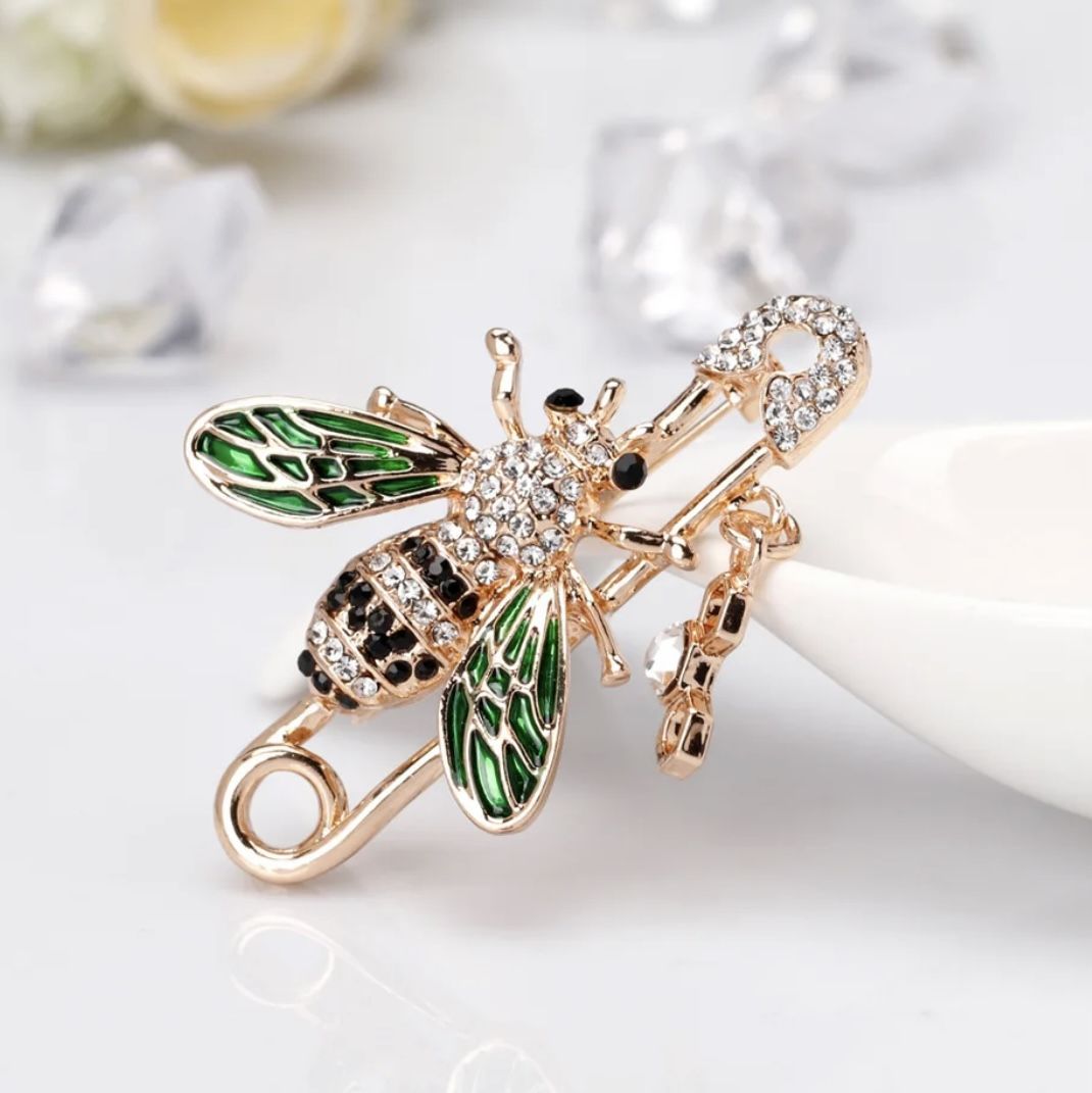 Bee Brooch Safety Pin For Men