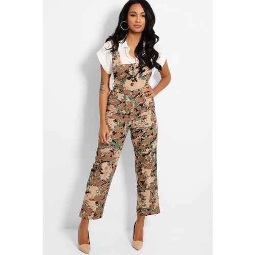 Cotton Blend Dungaree - Camouflage