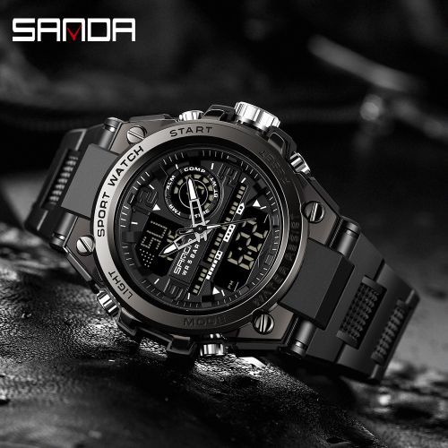 Men Digital Watch Sports Watches Waterproof Wristwatch 6024