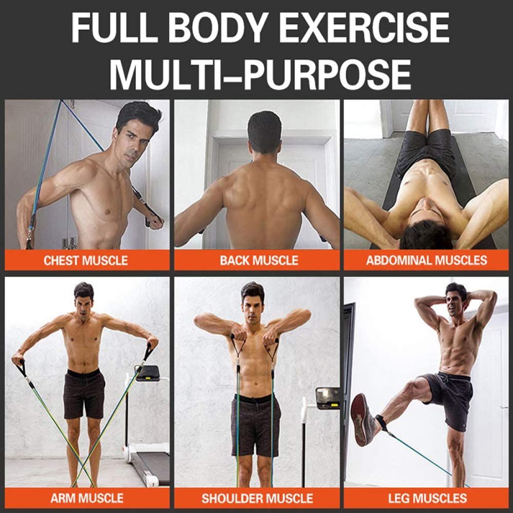 11 Pcs/Set Latex Resistance Bands Pull Rope,Rubber Expander Elastic Bands For Fitness