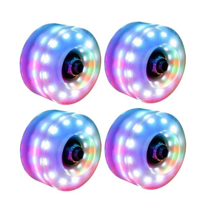 2x Roller Skate Wheels 4 Pack, Luminous Colorful, With High-Speed