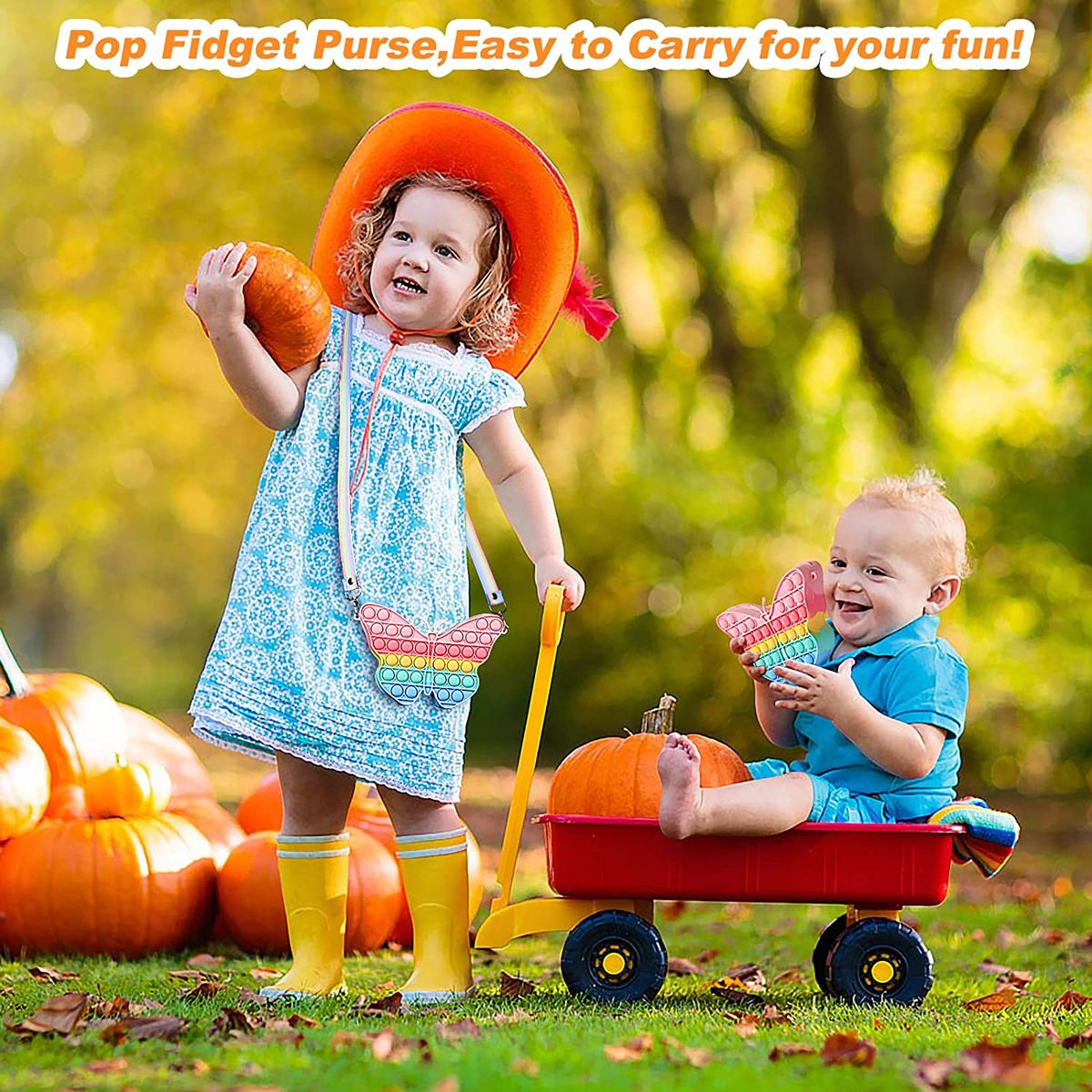 PopIts Fidget Toys Shoulder Bags Butterfly