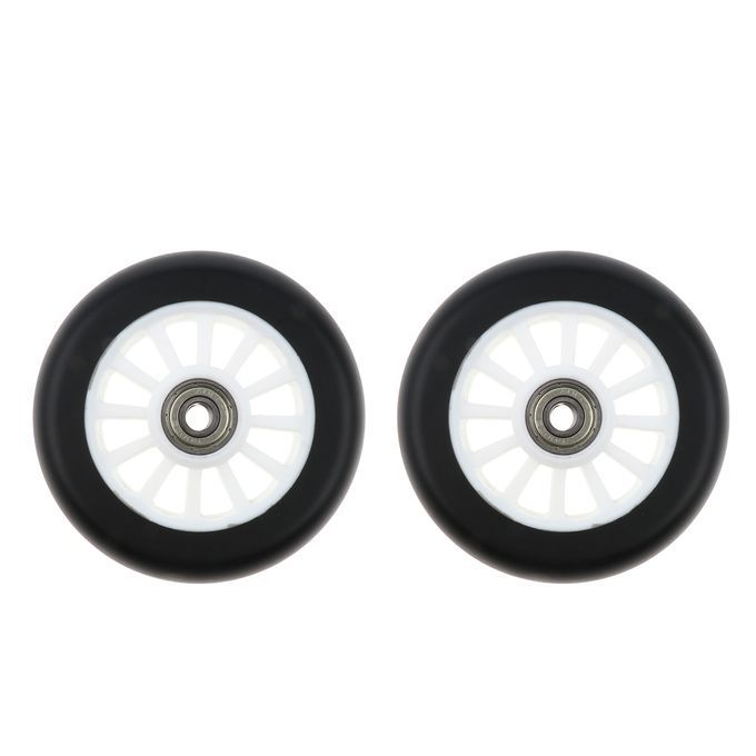 2pcs PU Scooter Wheels Speed Skates Trolley Wheels Replacement White