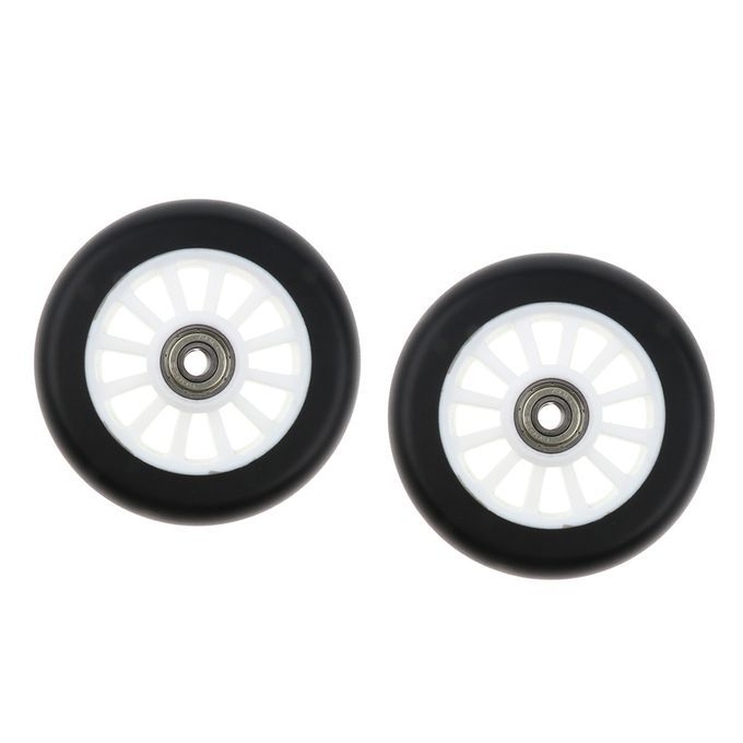 2pcs PU Scooter Wheels Speed Skates Trolley Wheels Replacement White
