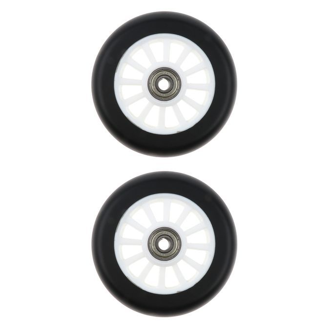2pcs PU Scooter Wheels Speed Skates Trolley Wheels Replacement White