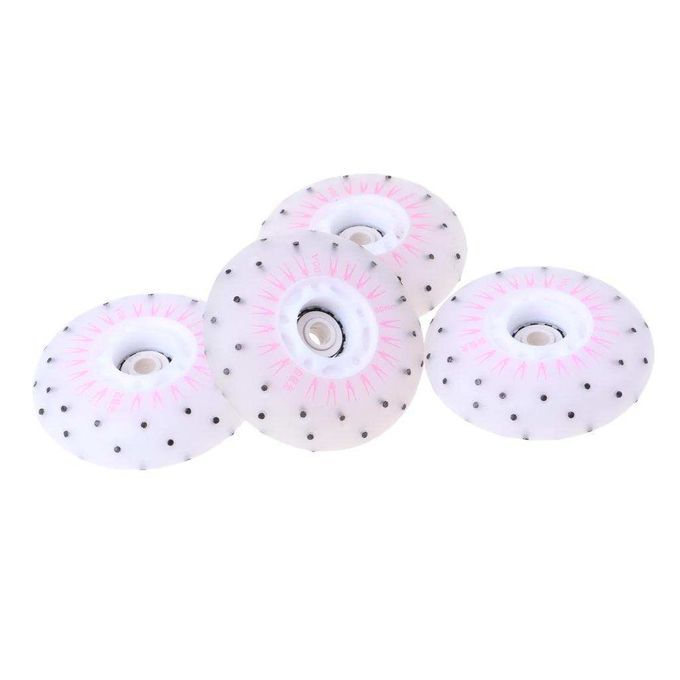 4x Replacement Flash Speed Skating Wheels Light Up Wheels 80mm Pink