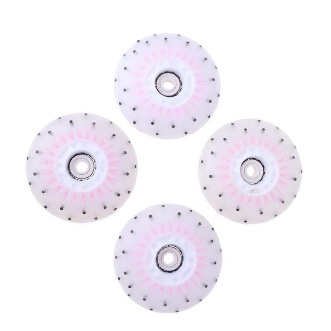 4x Replacement Flash Speed Skating Wheels Light Up Wheels 80mm Pink
