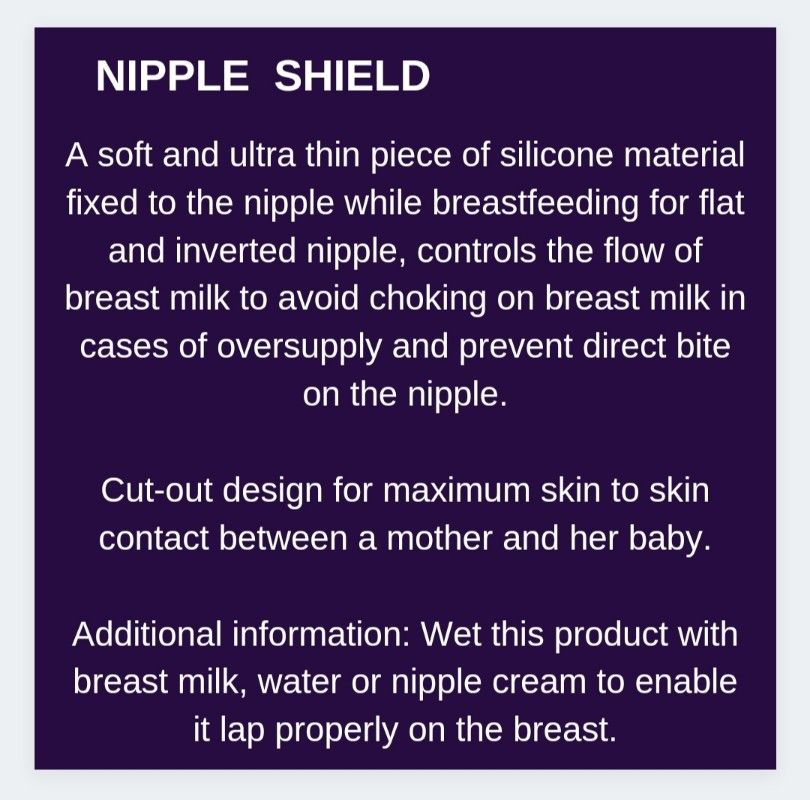 Nipple Shield- For Easy Latch On While Breastfeeding; 2pcs With A Storage Case, Cut-out Design