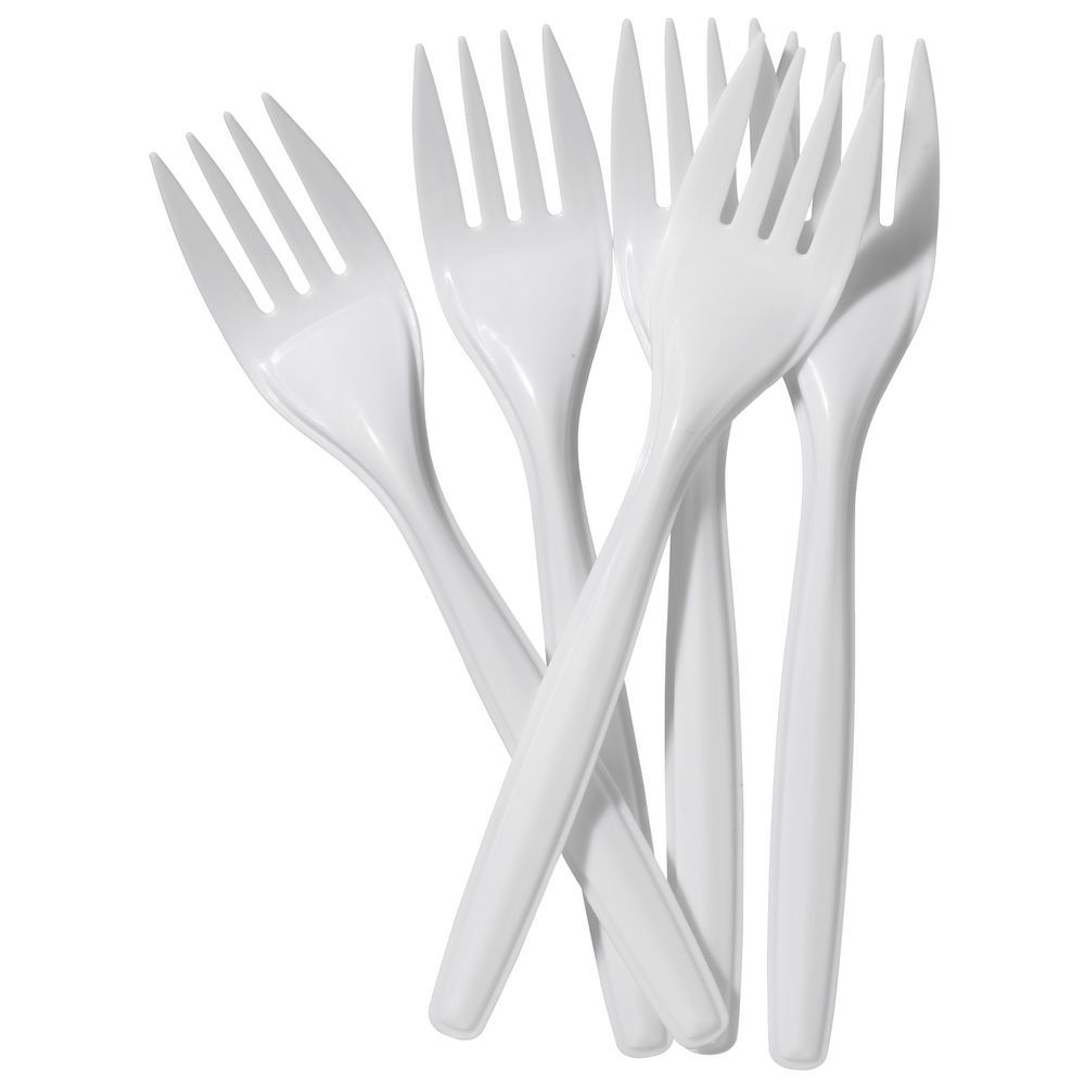 100pcs Plastic Disposable Forks For Parties &Eateries