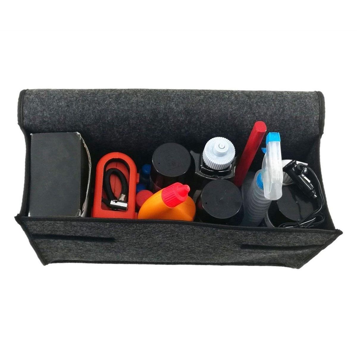 Trunk Cargo Organizer Foldable Caddy Storage Collapse Bag Car Soft Felt Storage Box Trunk Bag Vehicle Tool Box Multi-Use Tools Organizer Bag Carpet Folding For Emergency Box