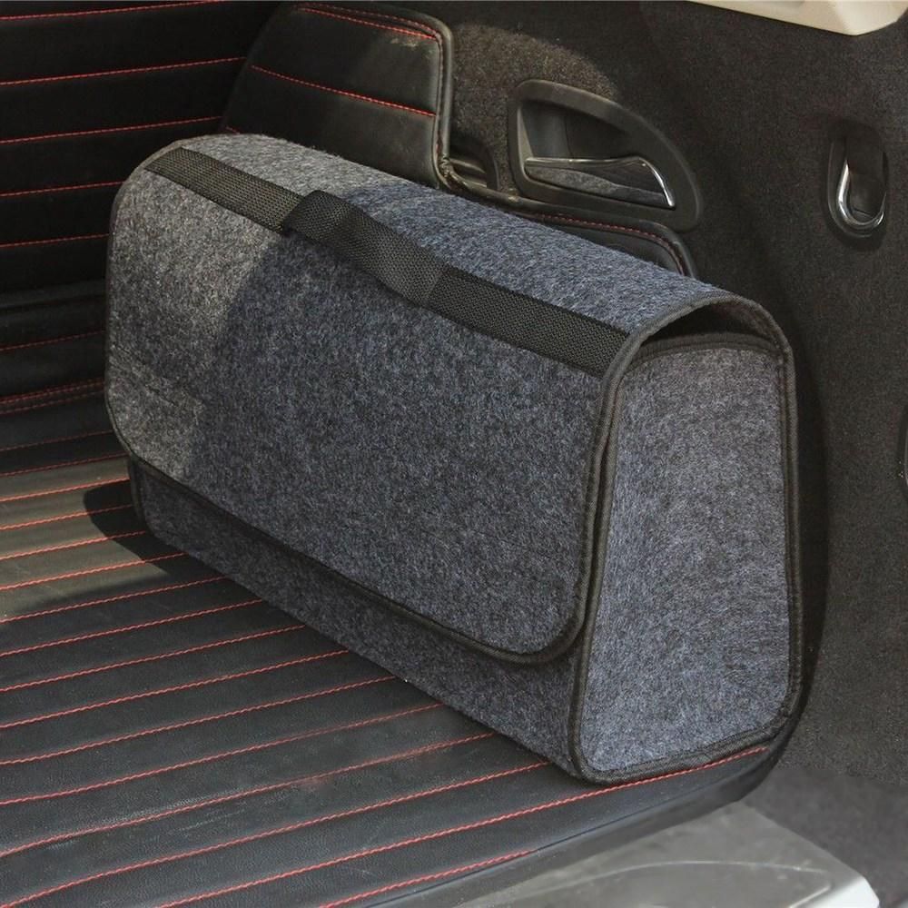 Trunk Cargo Organizer Foldable Caddy Storage Collapse Bag Car Soft Felt Storage Box Trunk Bag Vehicle Tool Box Multi-Use Tools Organizer Bag Carpet Folding For Emergency Box