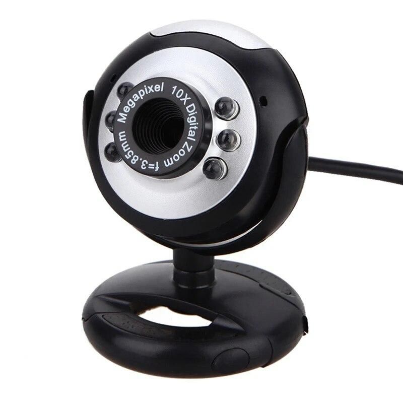 new WEB Webcam USB COMS 12 Megapixel LED High Definition Camera Web Cam 360 Degree MIC Clip-on For Skype Computer