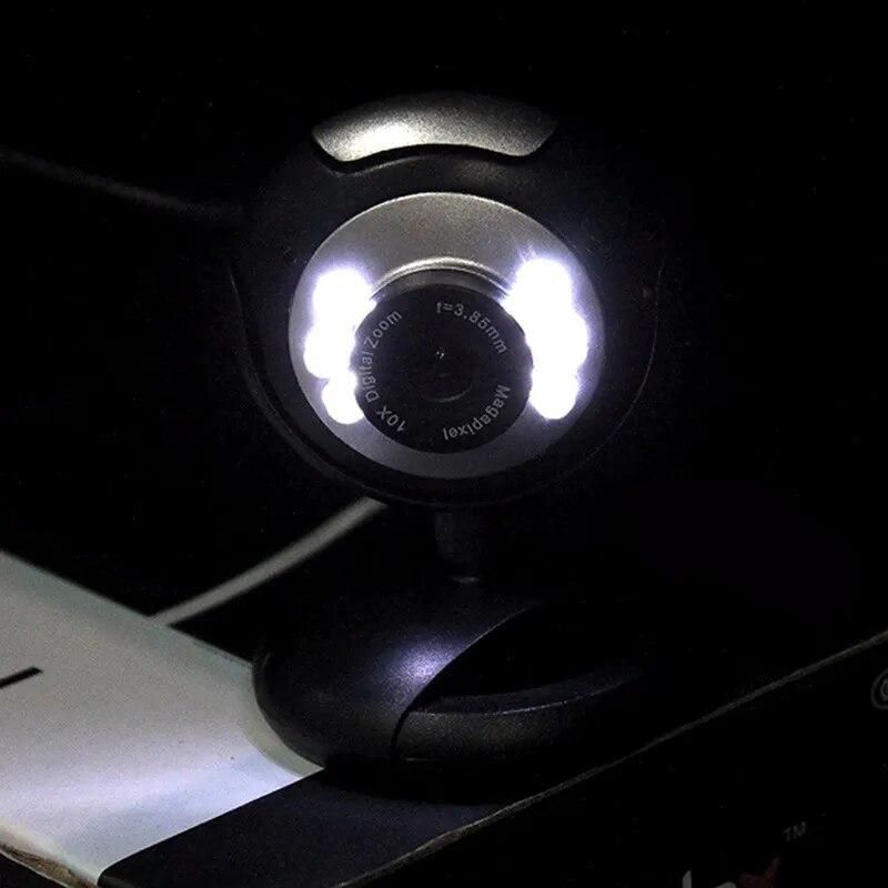 new WEB Webcam USB COMS 12 Megapixel LED High Definition Camera Web Cam 360 Degree MIC Clip-on For Skype Computer