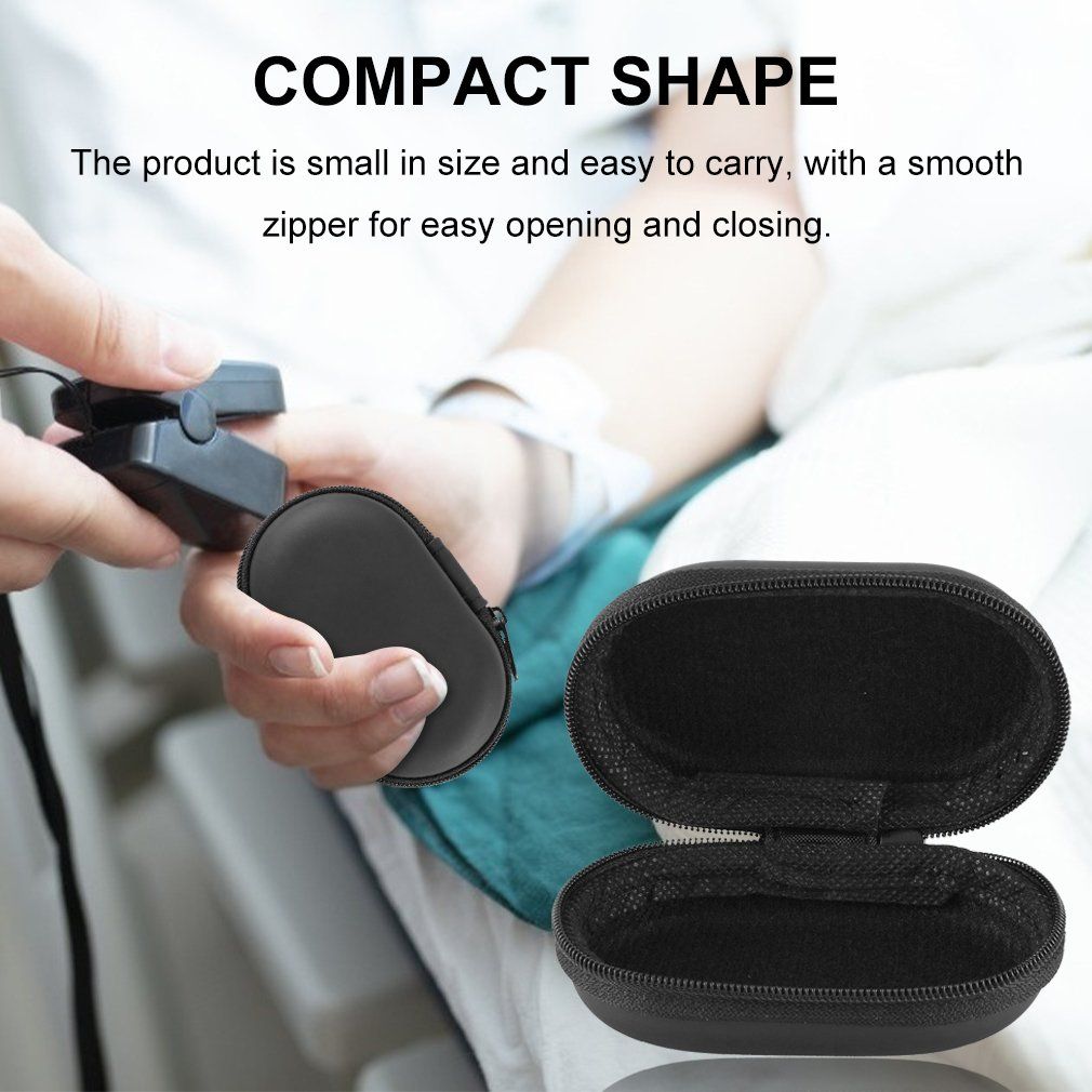 Storage Bag For Oximeter Reasonable Design Strong Space Protective Cover-black-without Words
